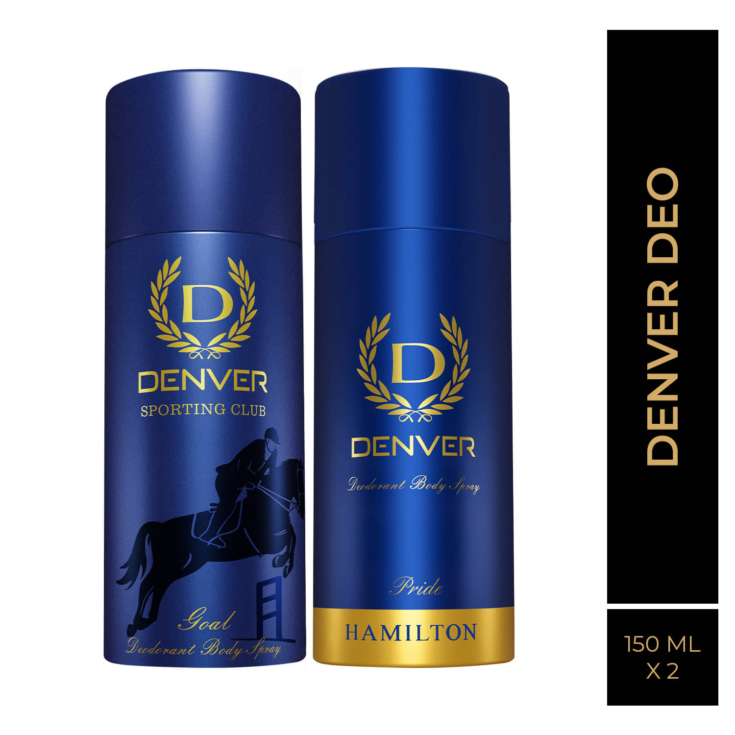 Denver Pride 150 ml & Sporting Club Goal 165 ml Deodorant Spray for Men 315 ml ( Pack of 2 ) Denver Pride 150 ml & Sporting Club Goal 165 ml Deodorant Spray for Men 315 ml ( Pack of 2 )
