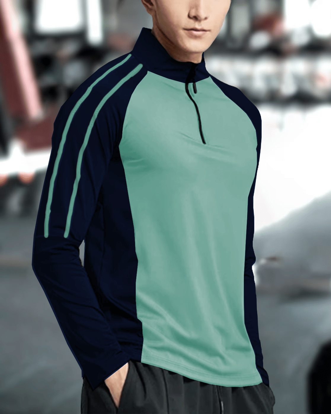     			GARBLY Men Polyester Regular Fit Colorblock T-Shirt ( Green )