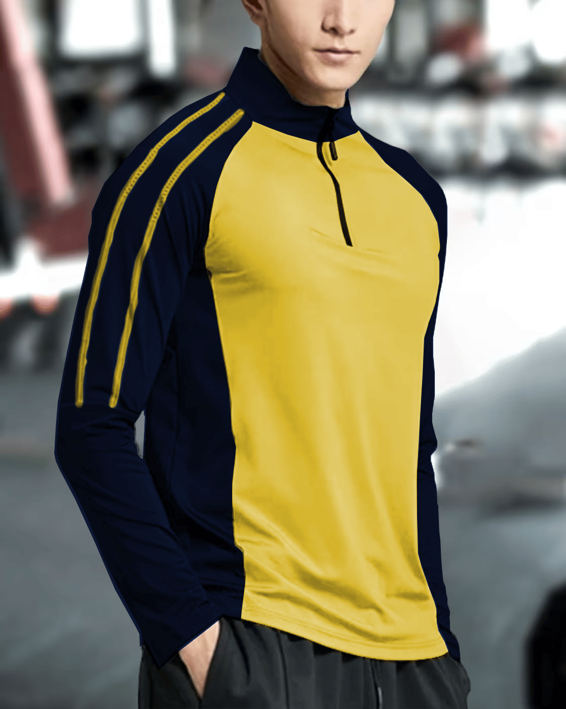 GARBLY Men Polyester Regular Fit Colorblock T-Shirt ( Yellow ) GARBLY Men Polyester Regular Fit Colorblock T-Shirt ( Yellow )