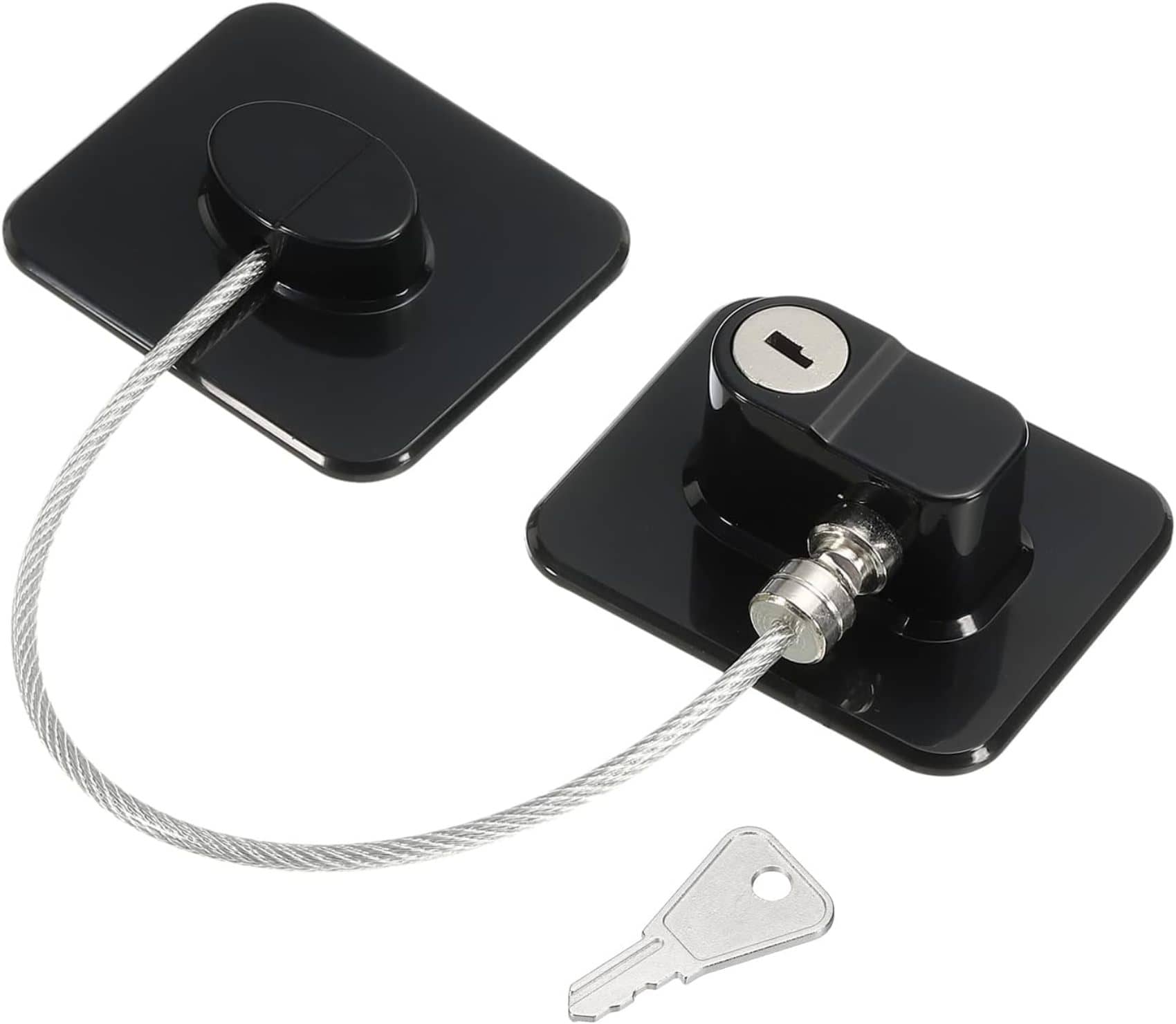 Gadget Deals- child safety locks for doors | child safety device refrigerator door lock | child safety lock for fridge | child safety lock for drawer |with Key and Adhesives- Lock for Cupboards| child door lock safety