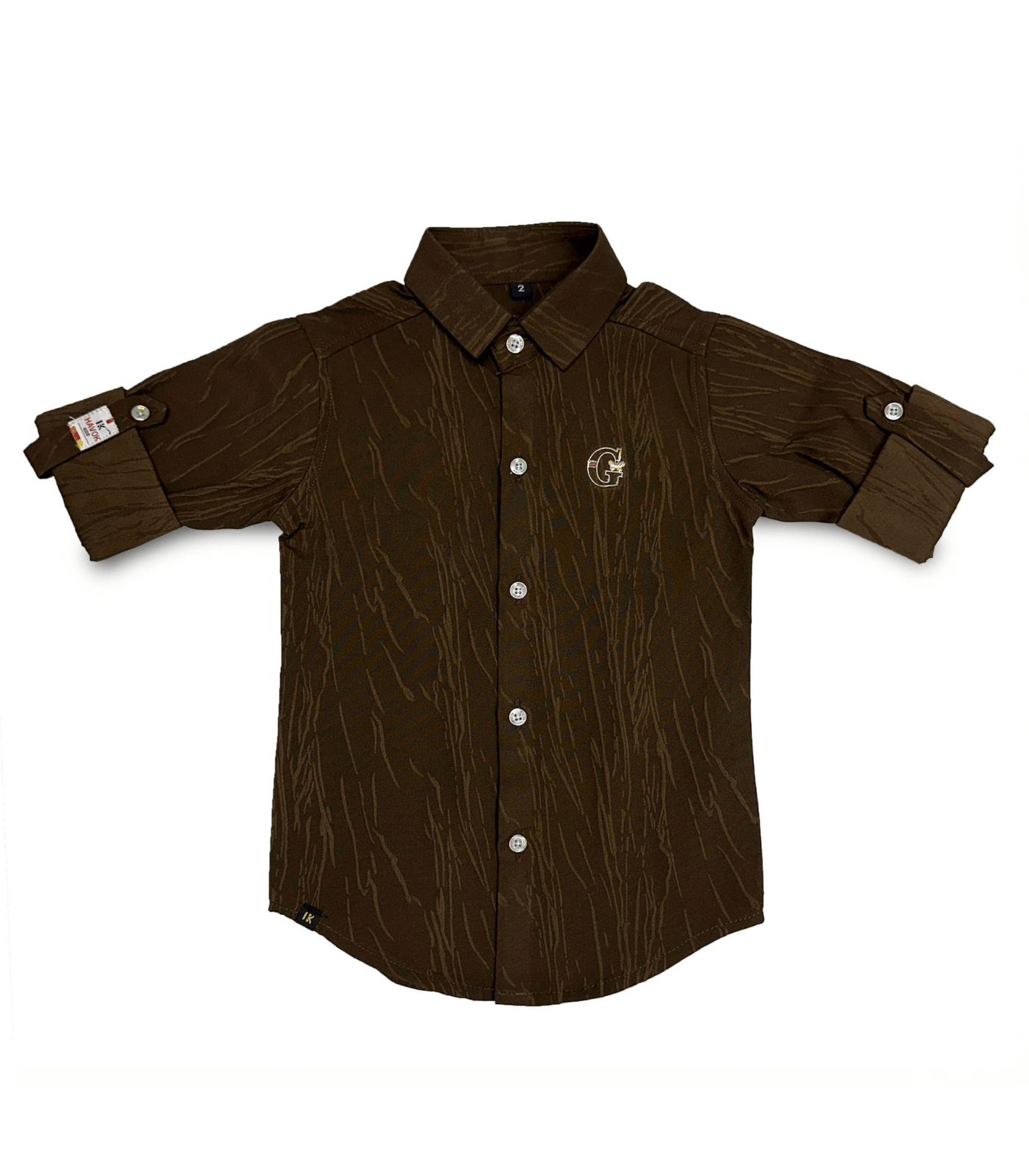 HAVOK KIDS Pack of 1 Boys 100% Cotton Full Sleeves Shirt ( Brown ) HAVOK KIDS Pack of 1 Boys 100% Cotton Full Sleeves Shirt ( Brown )