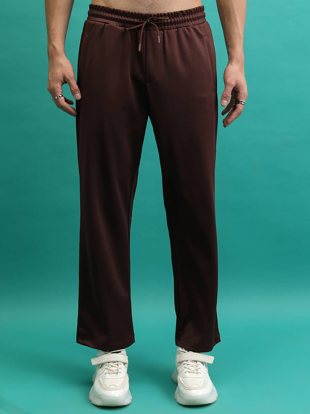 Highlander Brown Polyester Blend Men's Trackpants ( Pack of 1 )     			Highlander Brown Polyester Blend Men's Trackpants ( Pack of 1 )