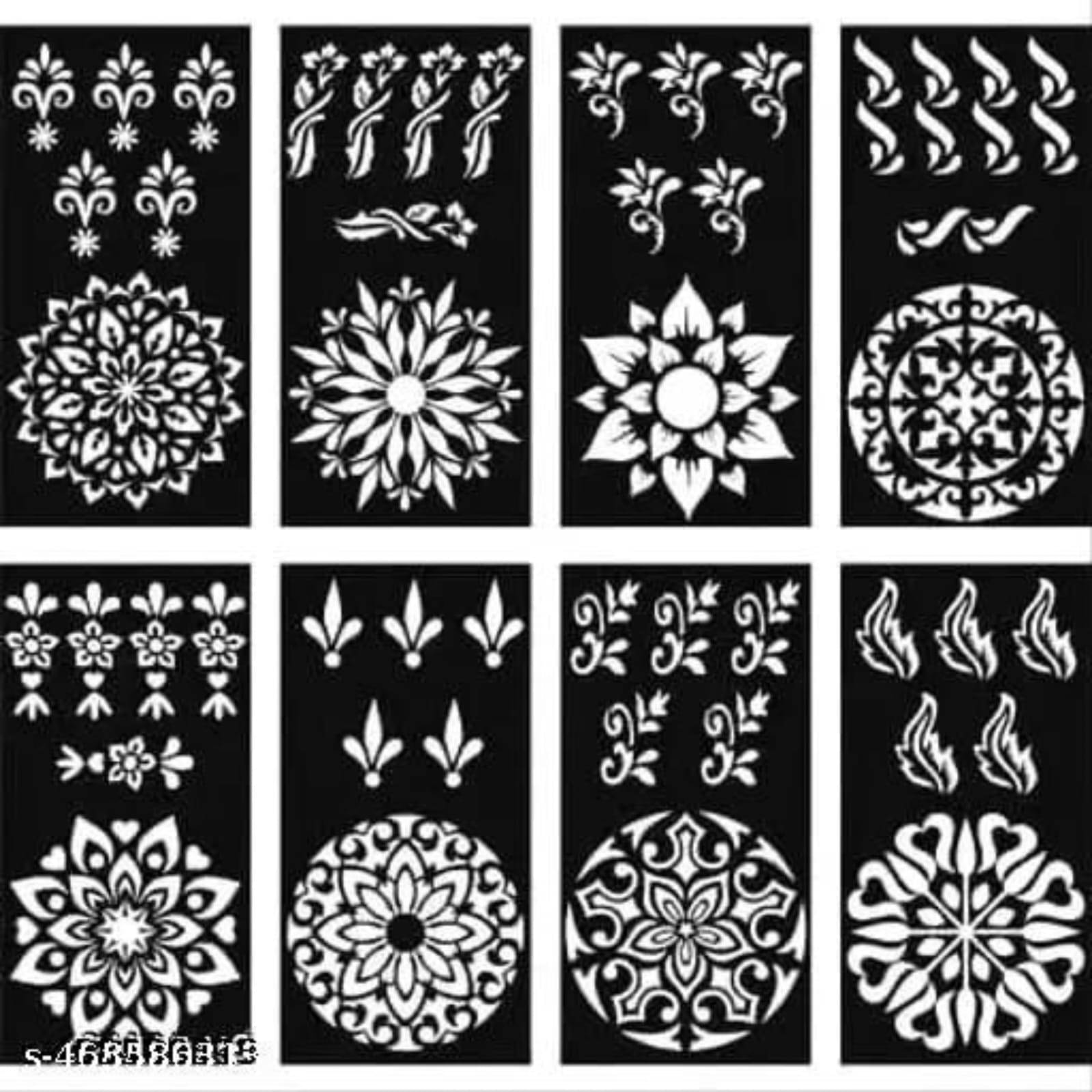     			JMC Mehndi Stencil Set for Hands, Feet & Arms Body Tattoo