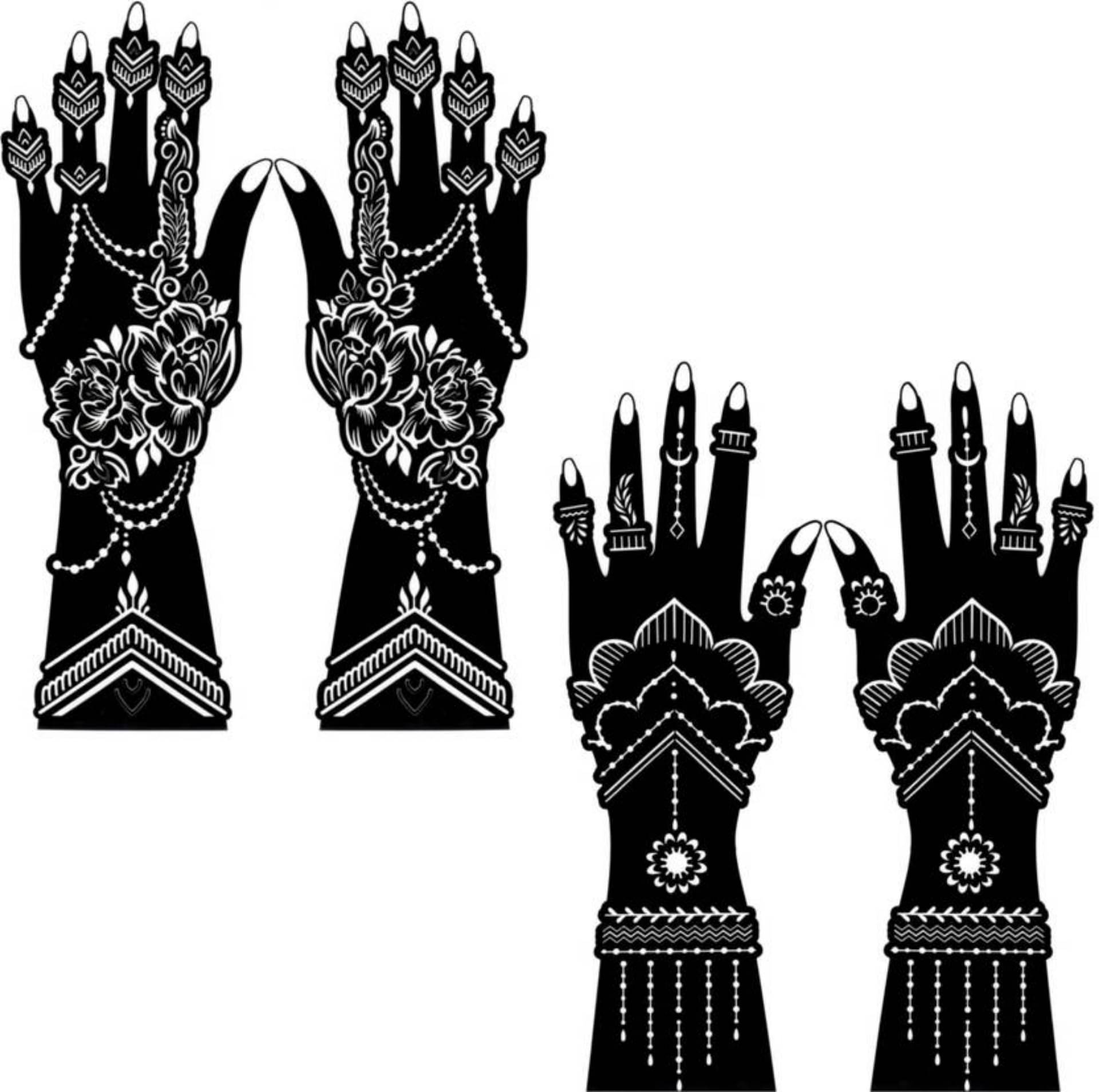     			JMC Unique Mehndi Stencil for Bridal Henna Tattoo Body Tattoo