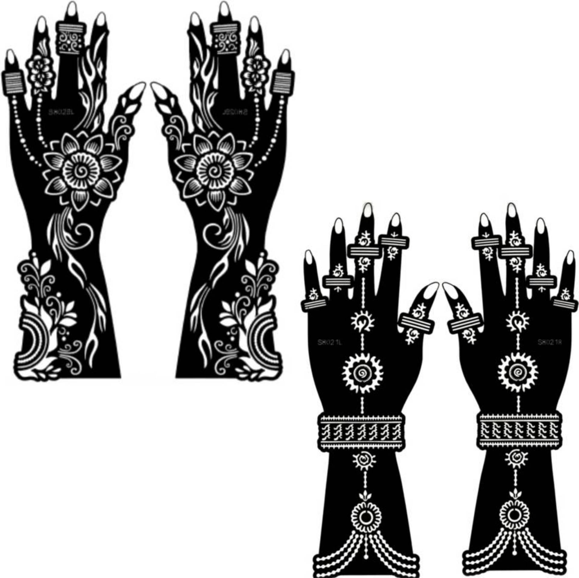     			JMC Unique Mehndi Stencil for Bridal Henna Tattoo Body Tattoo