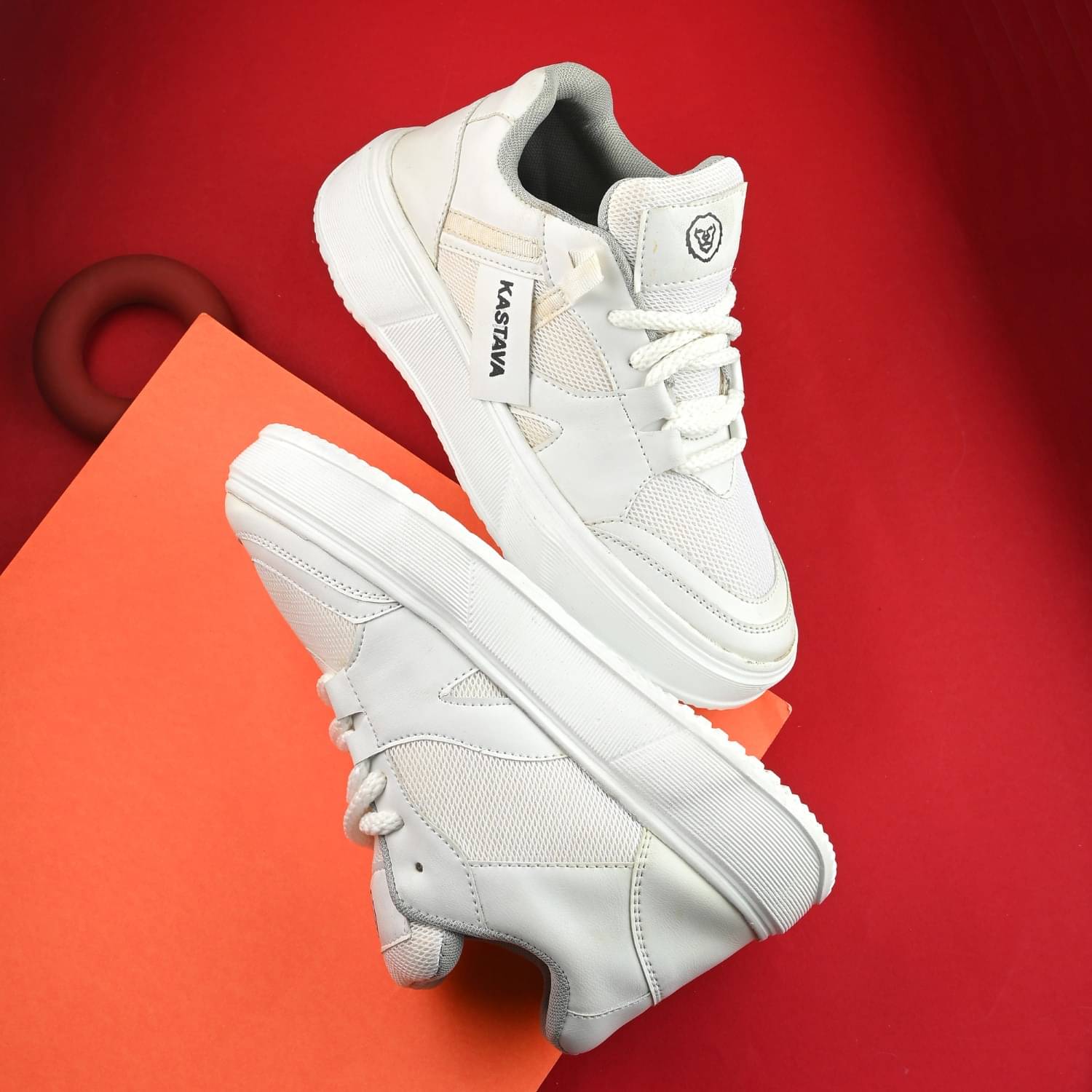     			Kastava Men's Sport Shoes White Men's Slip-on Shoes