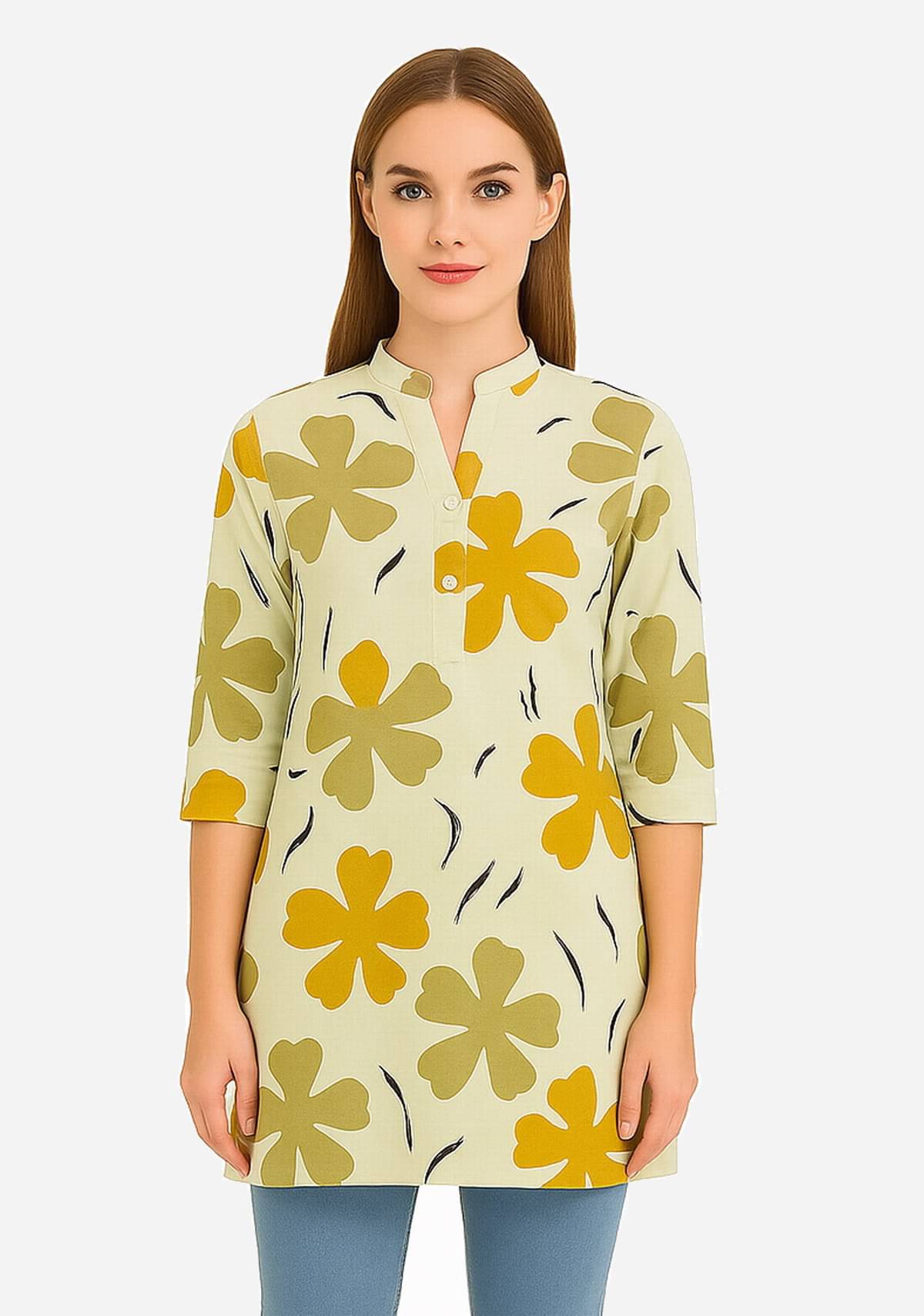     			Meher Impex Women Rayon Printed Straight Kurti ( Multicoloured )