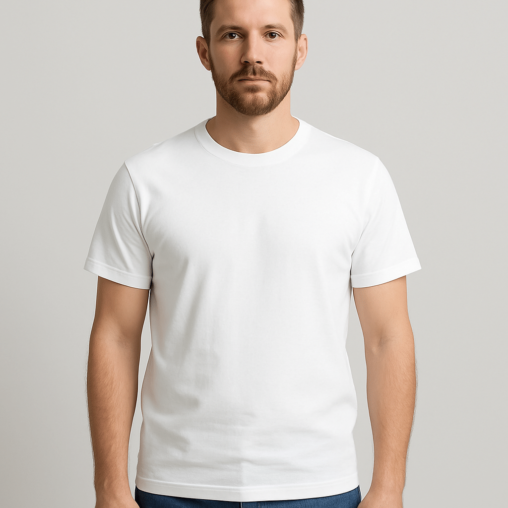 NAMO9 Men 100% Cotton Regular Fit Solid T-Shirt ( White ) NAMO9 Men 100% Cotton Regular Fit Solid T-Shirt ( White )