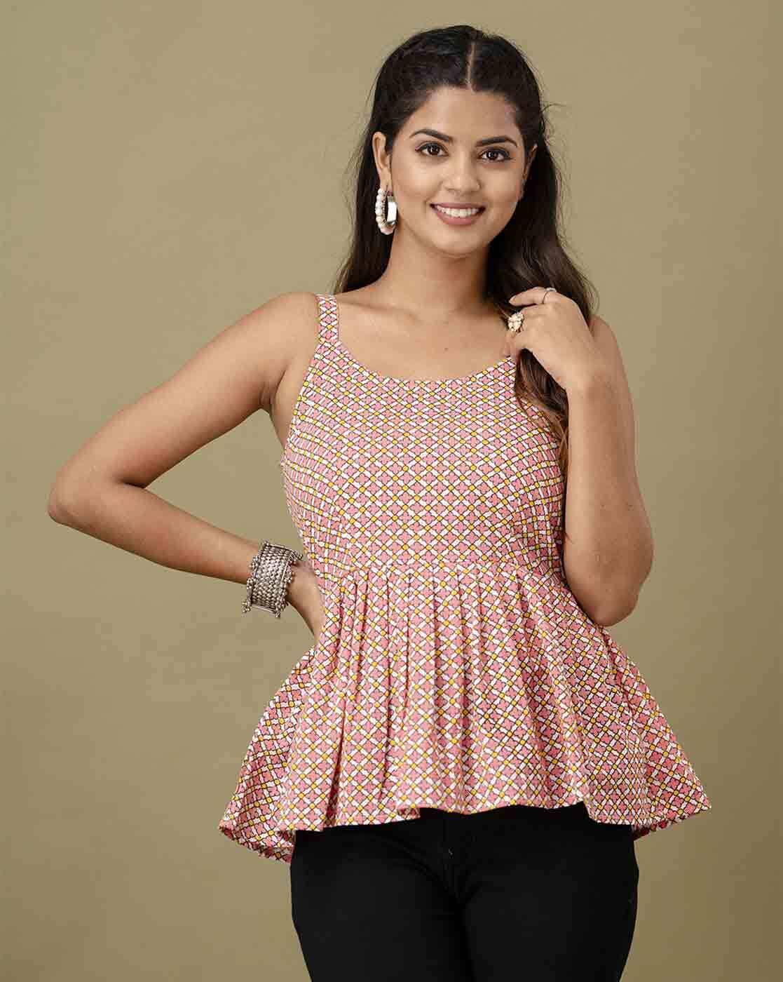 Rangun Women Rayon Printed Flared Kurti ( Pink ) Rangun Women Rayon Printed Flared Kurti ( Pink )