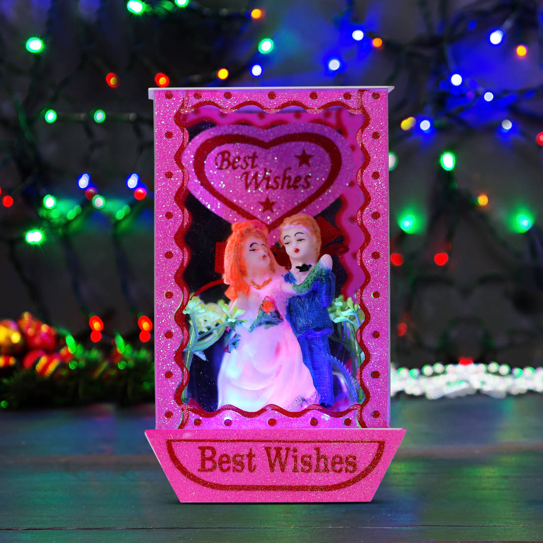Romantic Couple Showpiece with LED Lights Best Wishes Gift for Anniversary, Wedding, or Valentine’s Day Romantic Couple Showpiece with LED Lights Best Wishes Gift for Anniversary, Wedding, or Valentine’s Day