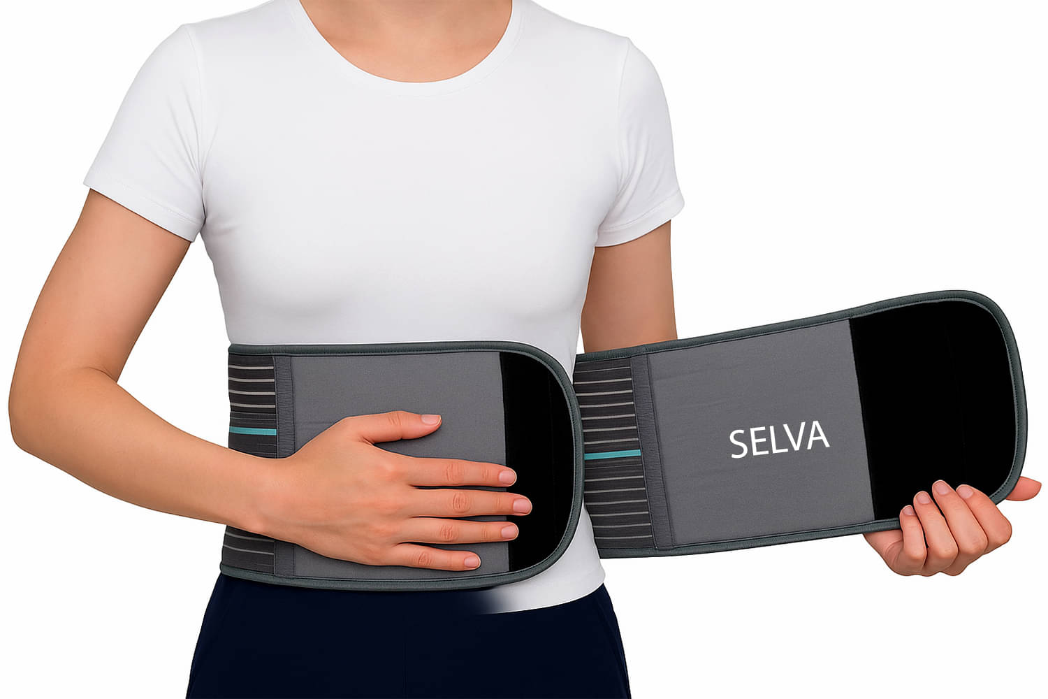     			Selva back pain relief belt Abdominal Support Free Size