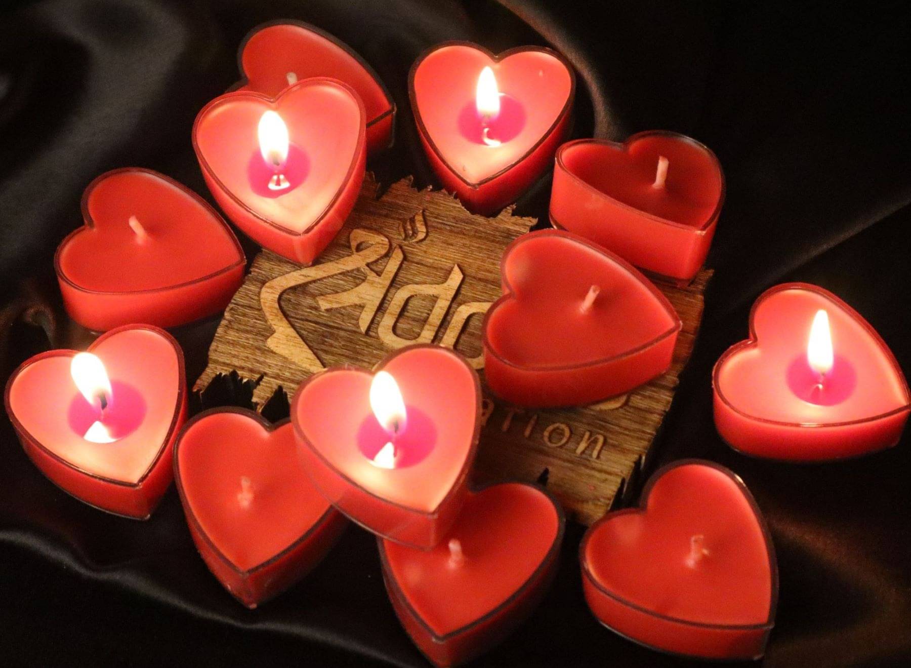     			Shraddha Creation Red Rose Wax Tea Light Candle 3.7 cm ( Pack of 12 )