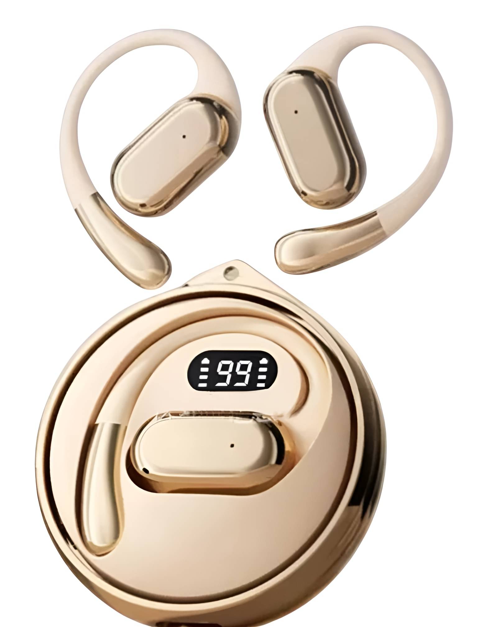     			VERONIC D88 OWS Open Ear TWS Earbuds | 45 Hrs of Playtime | Bluetooth v5.4 with AI-ENC | Skin Friendly Ear Hook | Environmental Awareness | 45ms Low Latency Gaming | IPX5 Water & Sweat Resistant