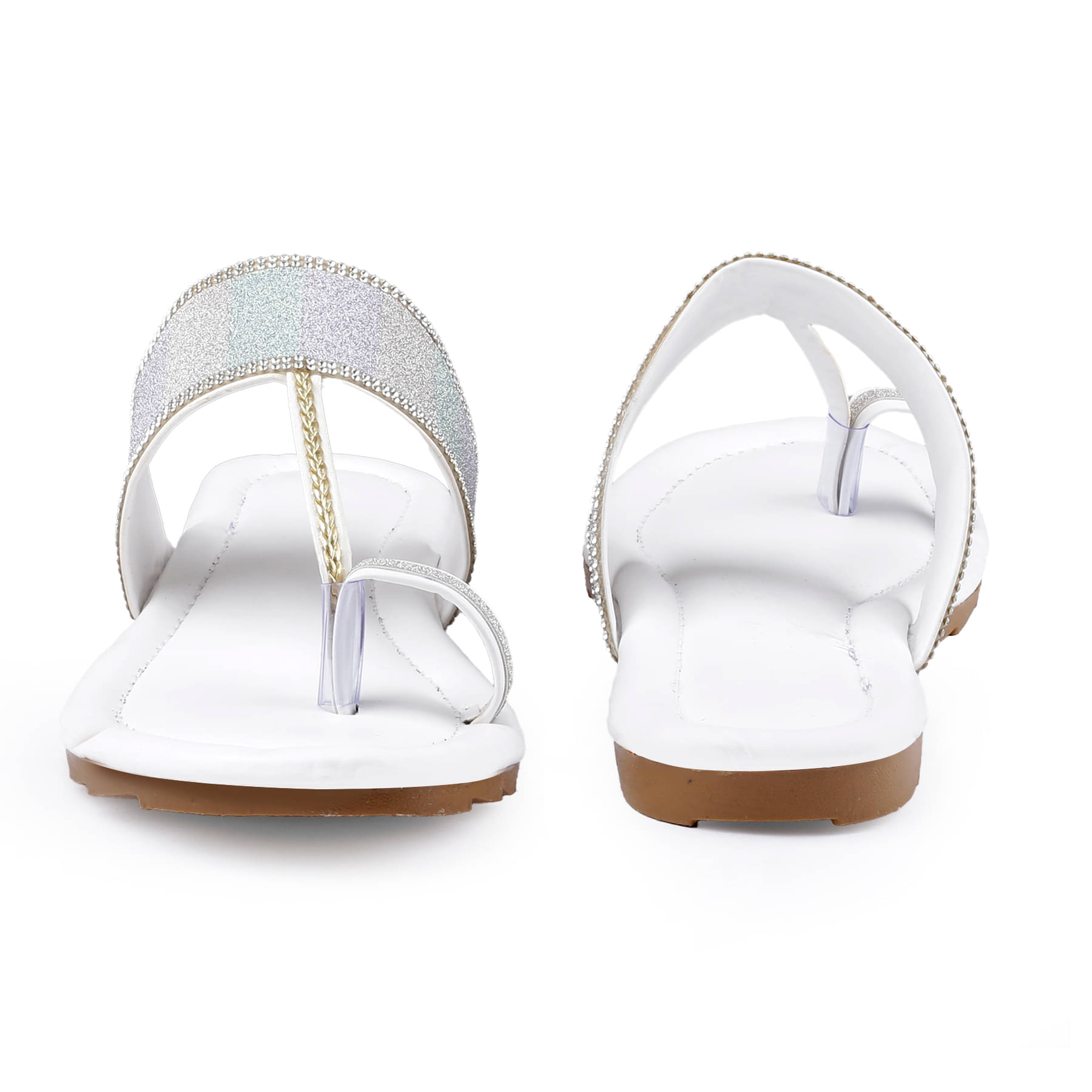     			VINSD White Women's Flats