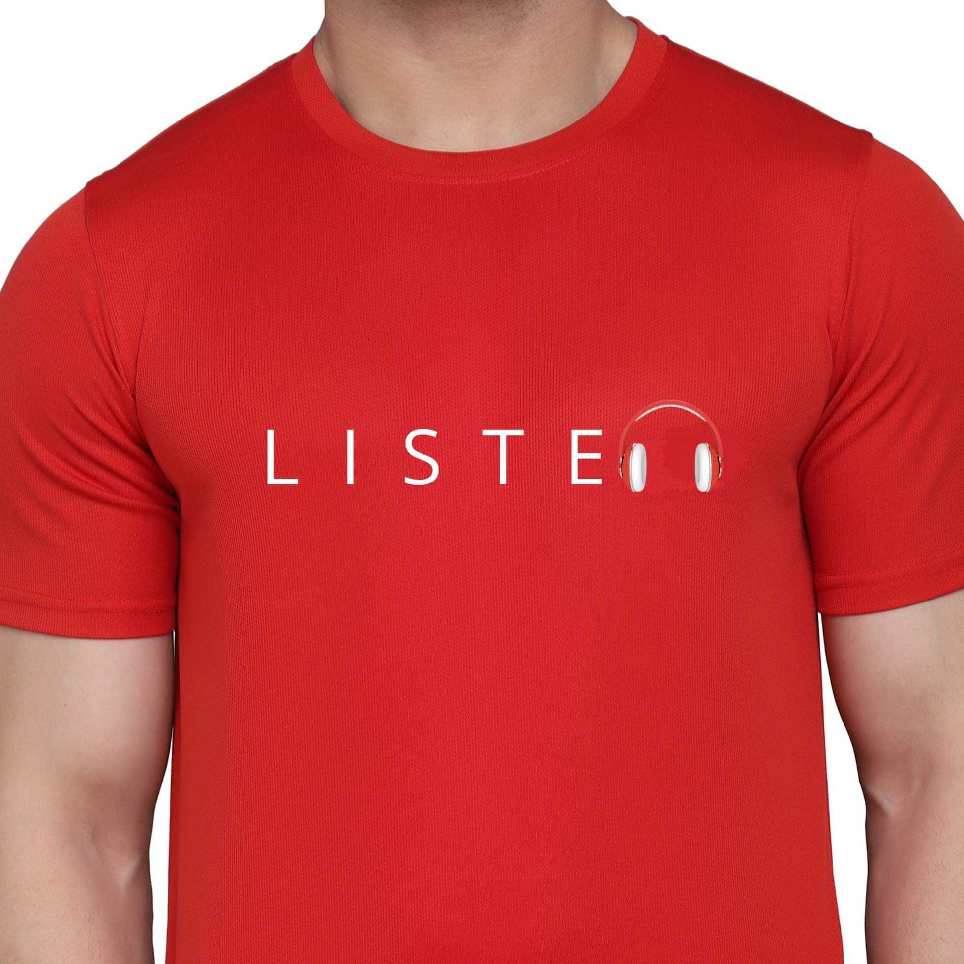     			code yellow Men Polyester Regular Fit Solid T-Shirt ( Red )