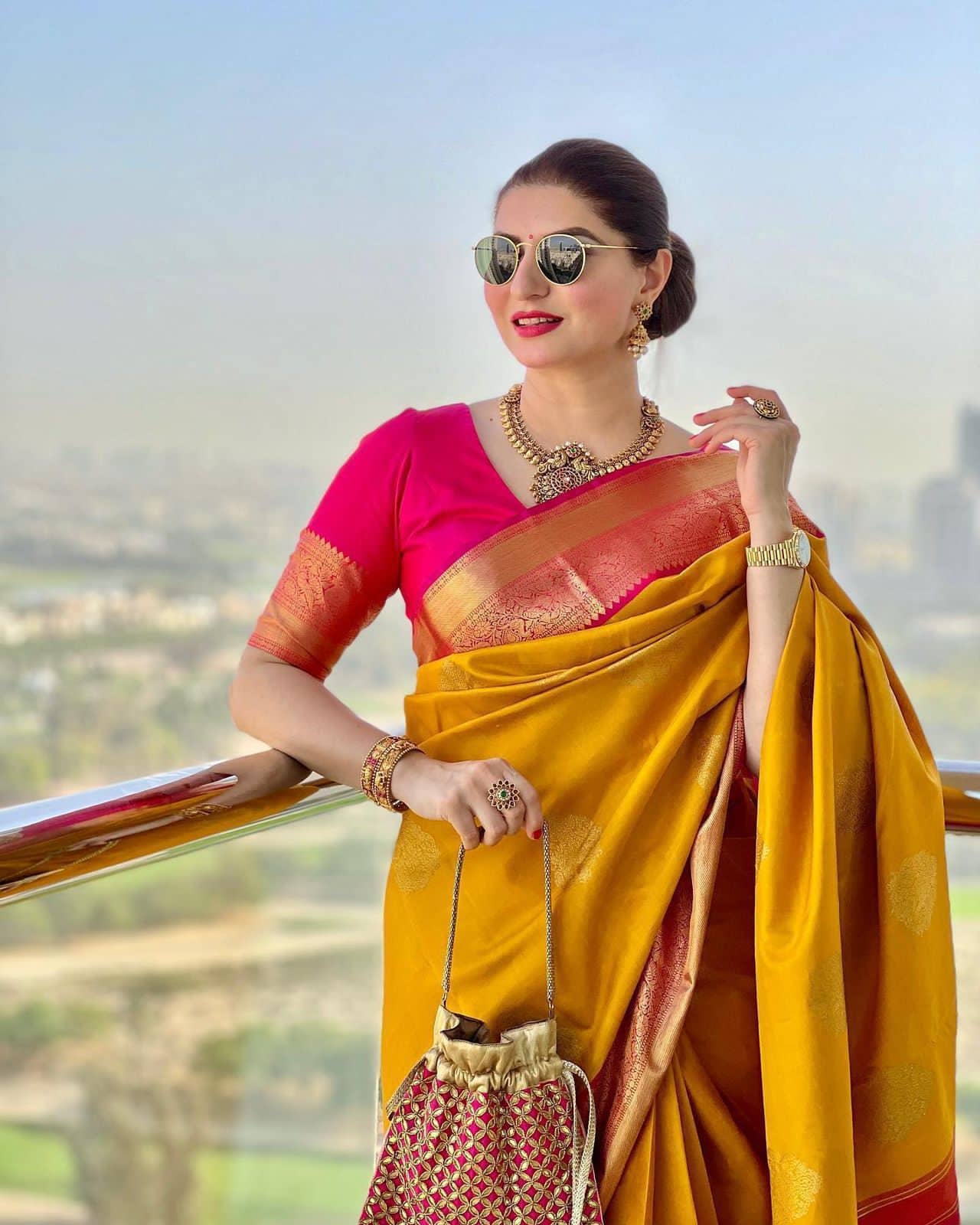 fab woven Art Silk Woven Kanjeevaram Sarees With Unstitched Blouse Piece ( Yellow ) - Sarees | Buy online on ZillyBuy