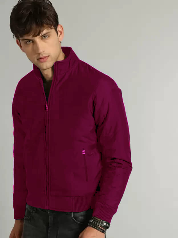     			fashlook Polyester Men's Biker Jacket - Maroon ( Pack of 1 )