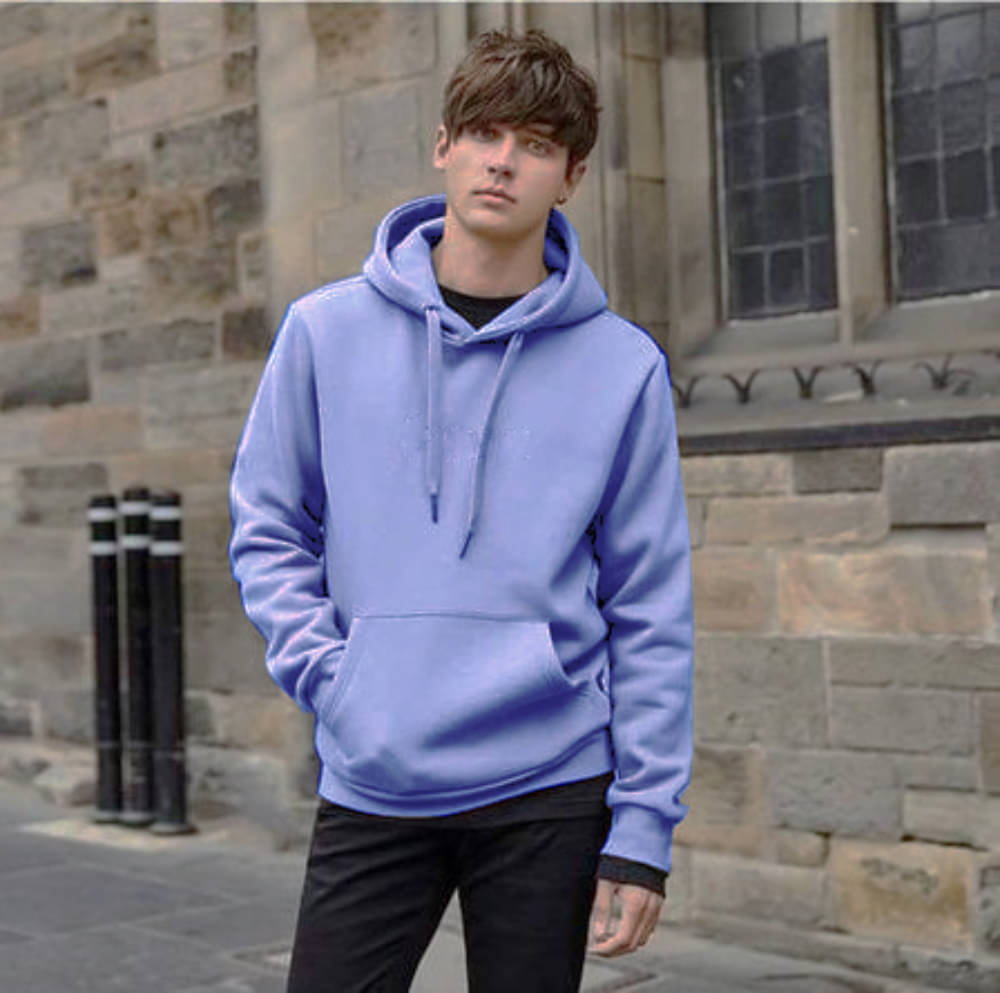     			fashlook Woollen Hooded Men's Sweatshirt - Blue ( Pack of 1 )