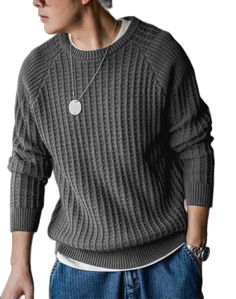 fashlook Woollen Round Neck Men's Full Sleeves Pullover Sweater - Dark Grey ( Pack of 1 ) fashlook Woollen Round Neck Men's Full Sleeves Pullover Sweater - Dark Grey ( Pack of 1 )