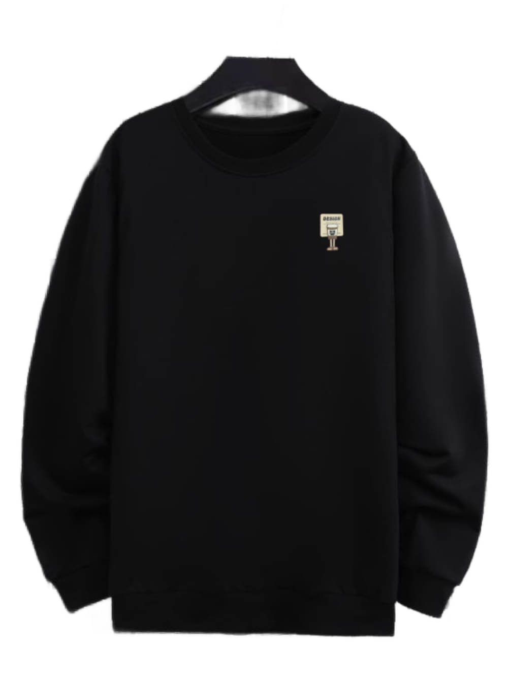     			fashlook Woollen Round Neck Men's Sweatshirt - Black ( Pack of 1 )