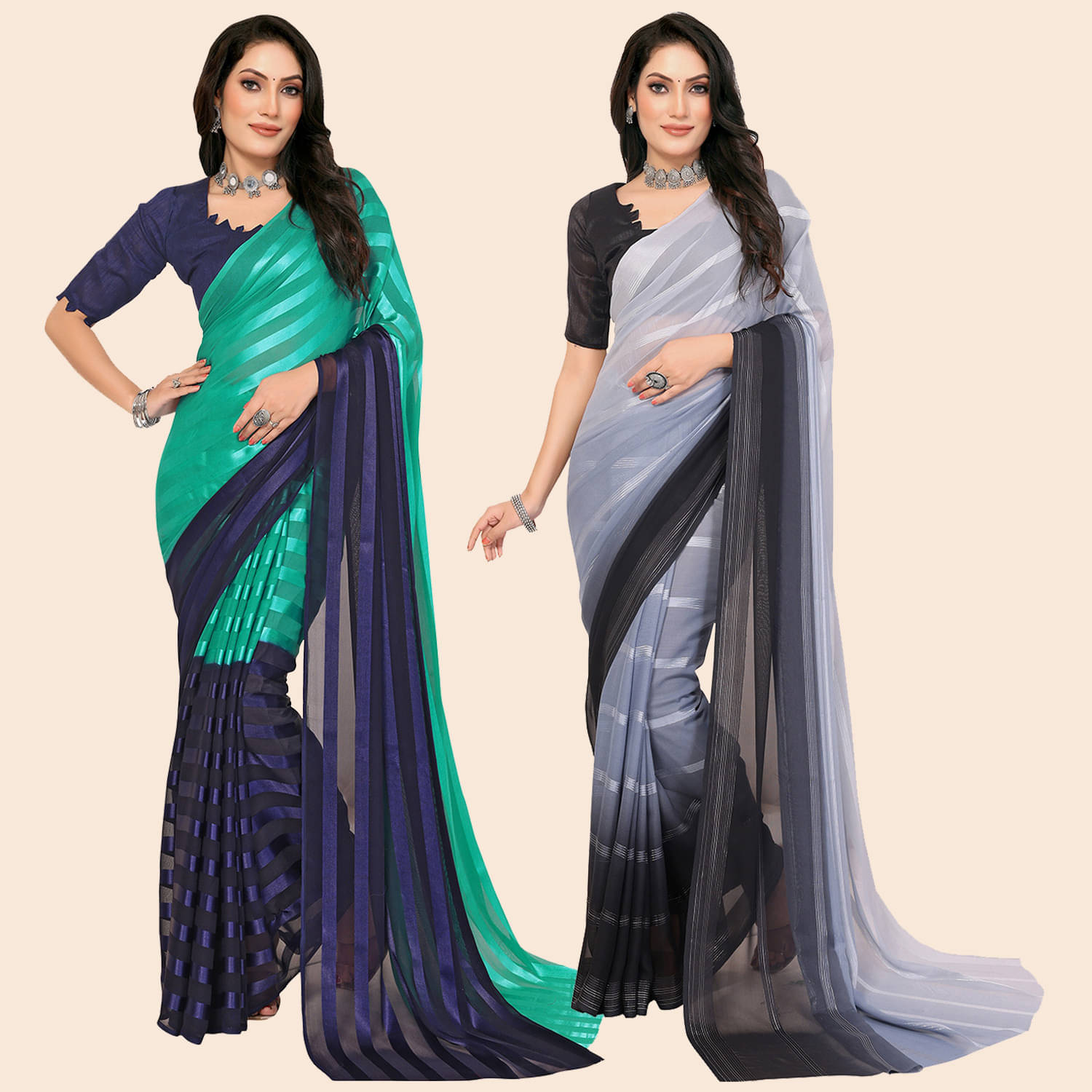     			ANAND SAREES Satin Printed Saree With Unstitched Blouse Piece ( Multicolor )