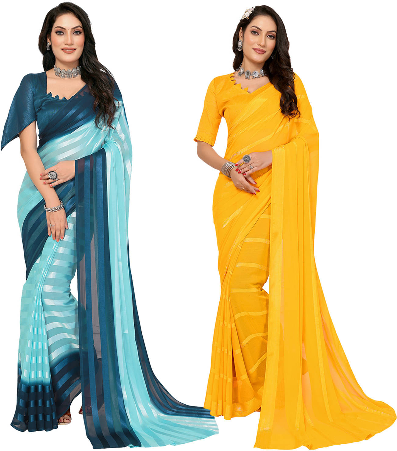 ANAND SAREES Satin Printed Saree With Unstitched Blouse Piece ( Multicolor ) ANAND SAREES Satin Printed Saree With Unstitched Blouse Piece ( Multicolor )