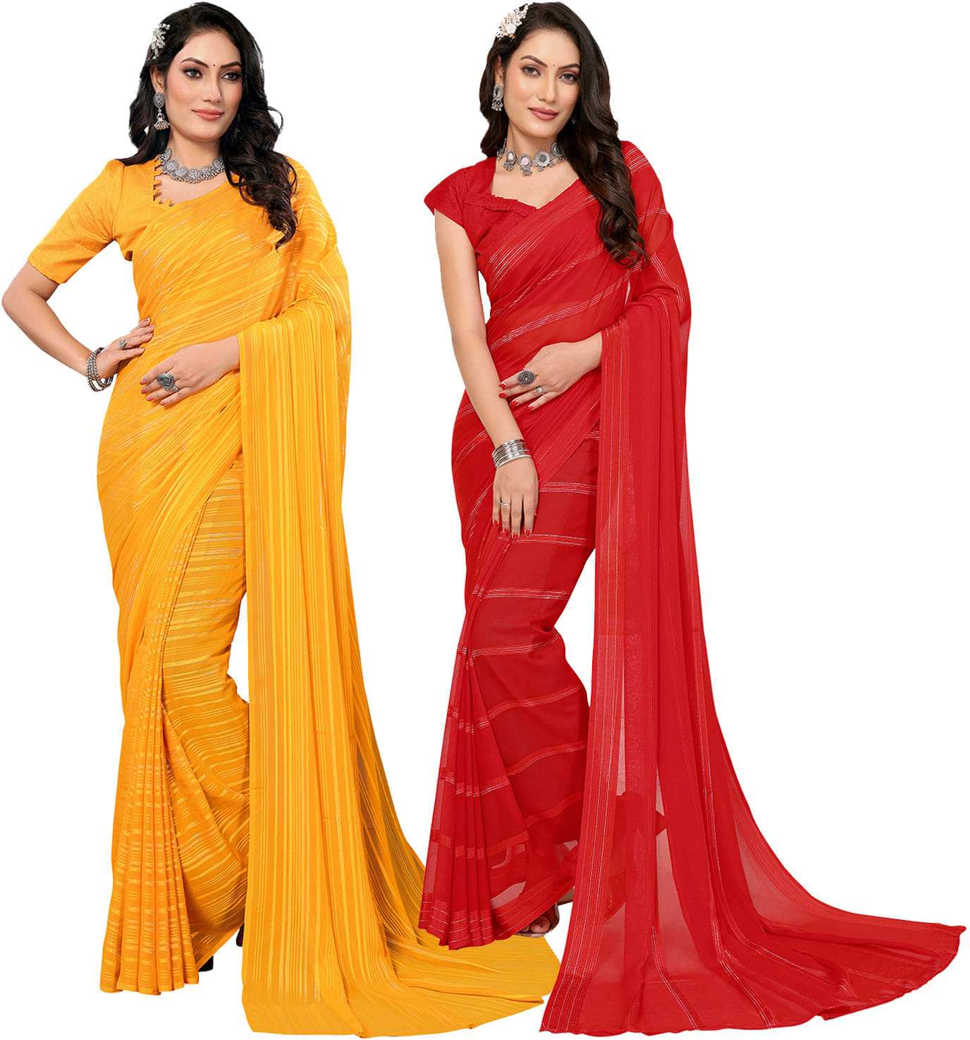 ANAND SAREES Satin Printed Saree With Unstitched Blouse Piece ( Multicolor ) ANAND SAREES Satin Printed Saree With Unstitched Blouse Piece ( Multicolor )