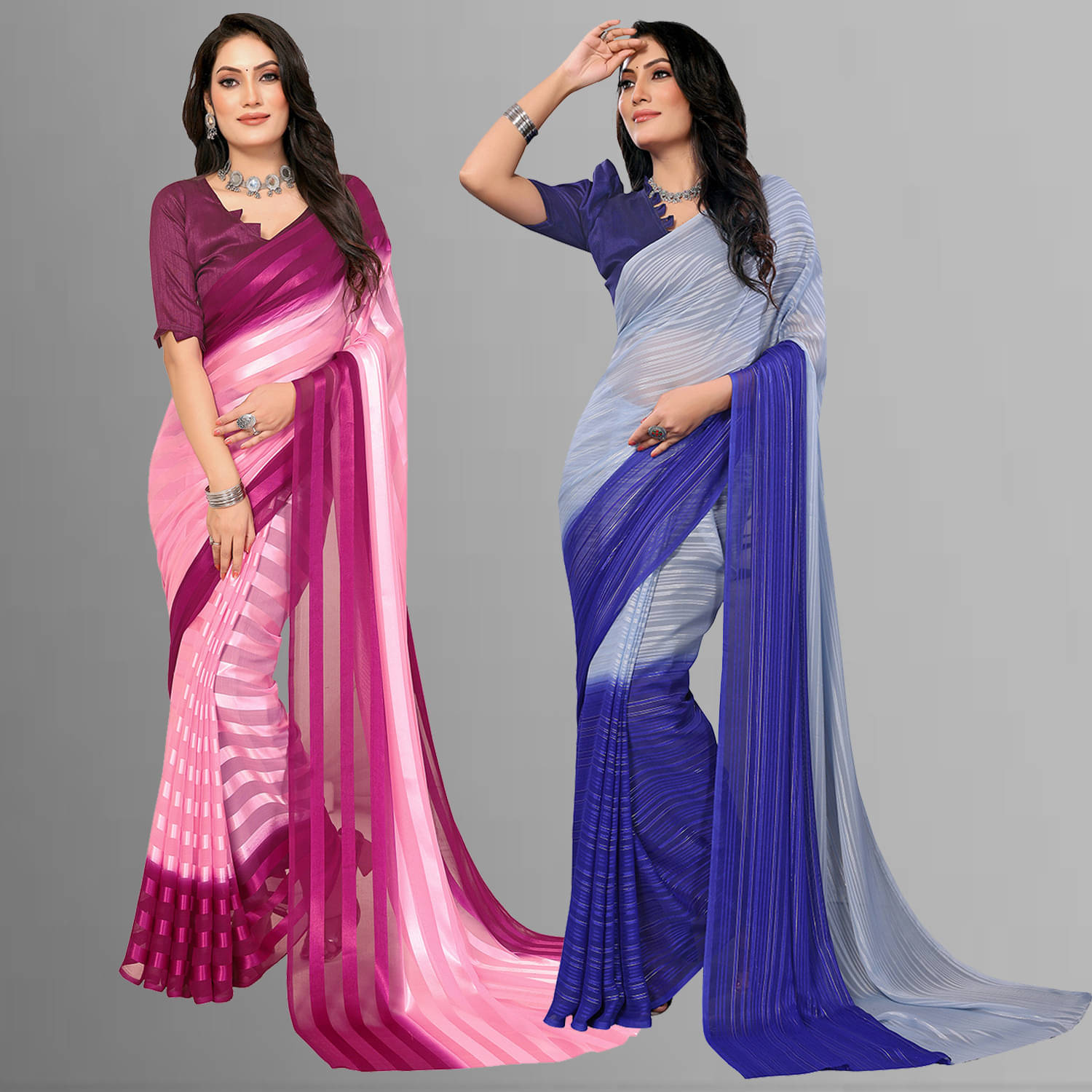     			ANAND SAREES Satin Printed Saree With Unstitched Blouse Piece ( Multicolor )