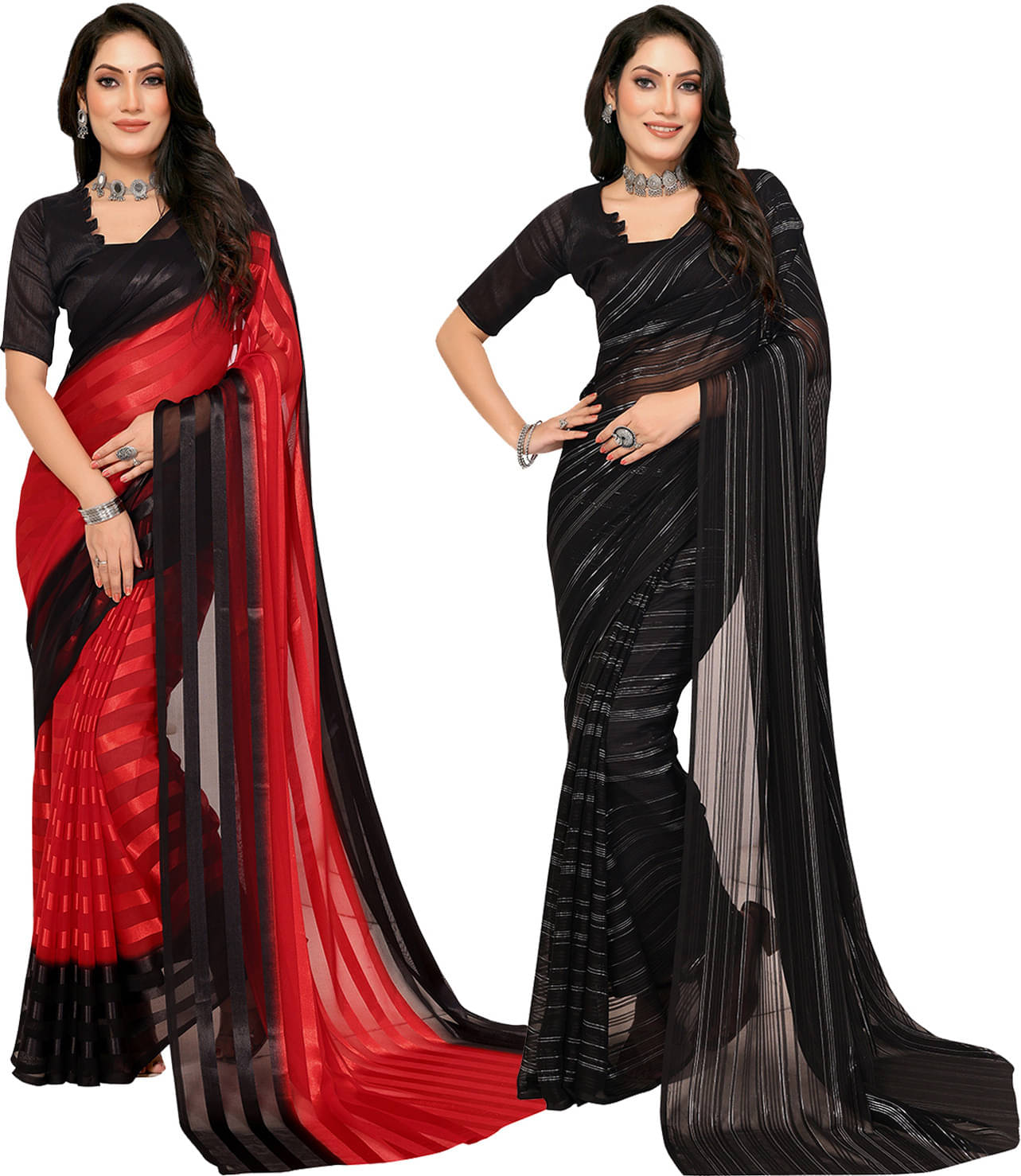     			ANAND SAREES Satin Printed Saree With Unstitched Blouse Piece ( Multicolor )