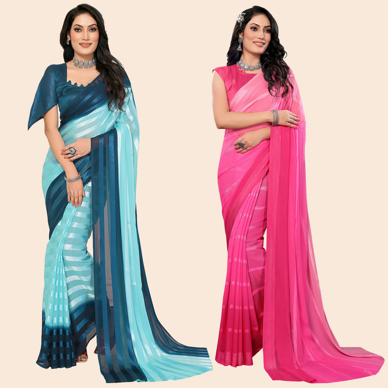 ANAND SAREES Satin Printed Saree With Unstitched Blouse Piece ( Multicolor ) ANAND SAREES Satin Printed Saree With Unstitched Blouse Piece ( Multicolor )