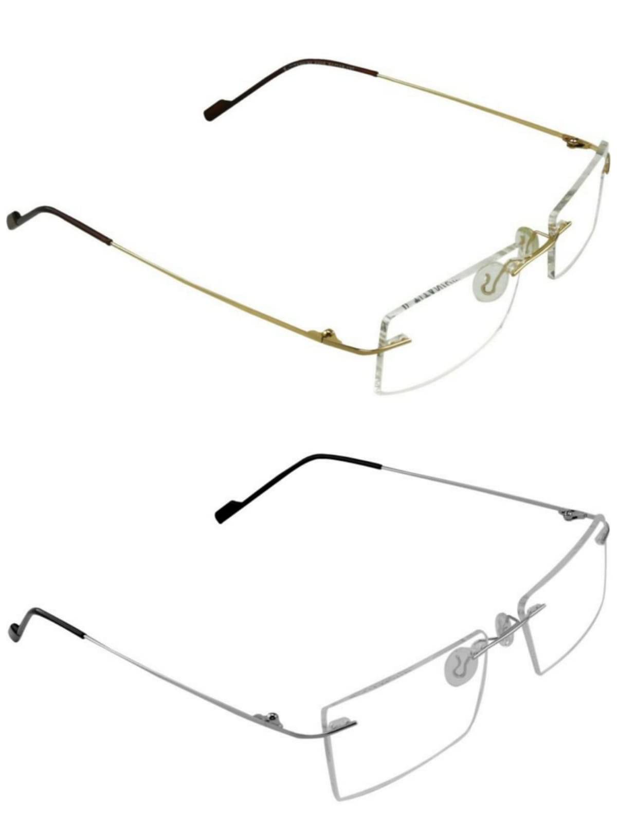     			Admire Multicolor Rimless Rectangular Computer Glasses ( Pack of 2 )