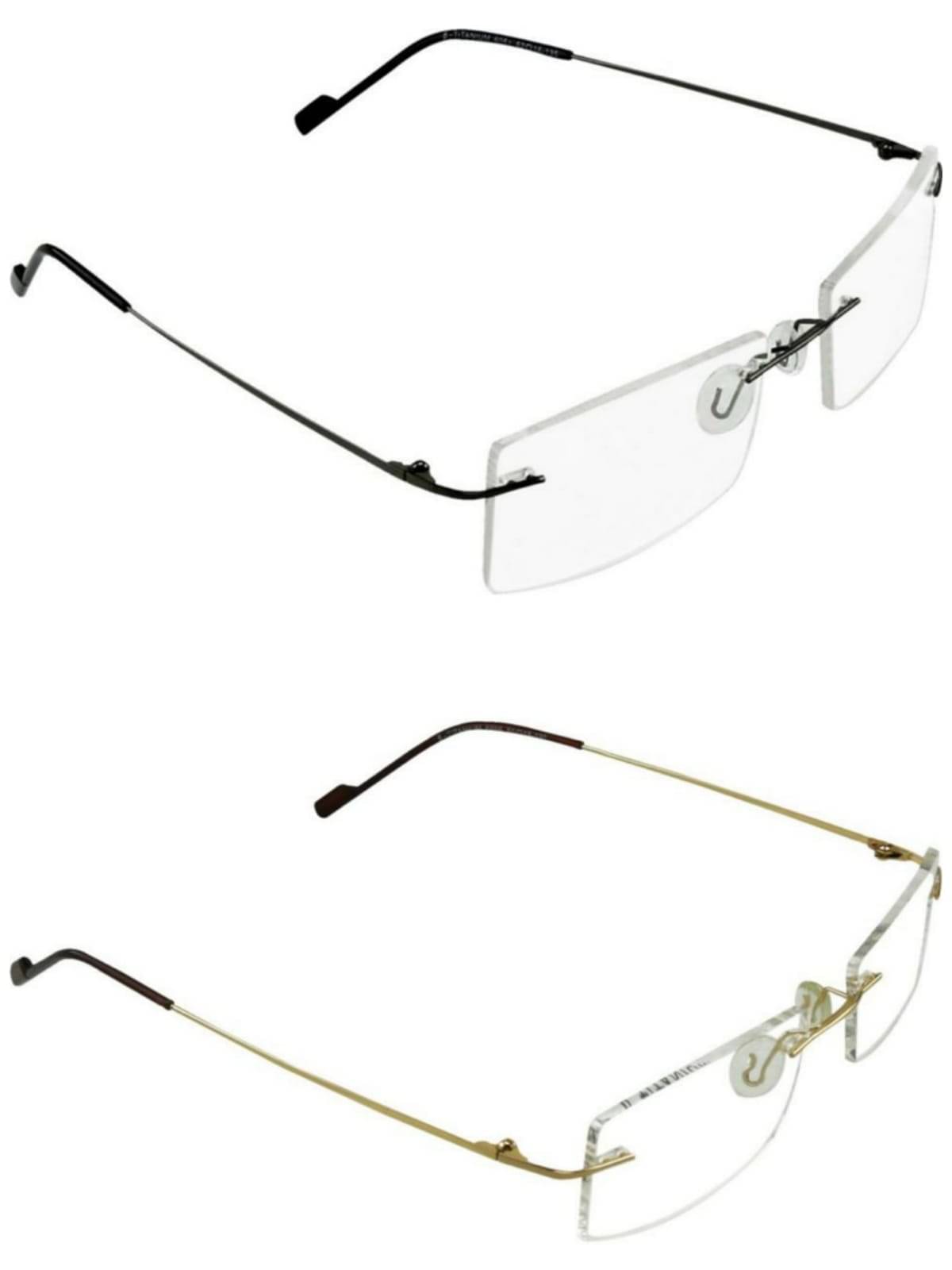     			Admire Multicolor Rimless Rectangular Computer Glasses ( Pack of 2 )