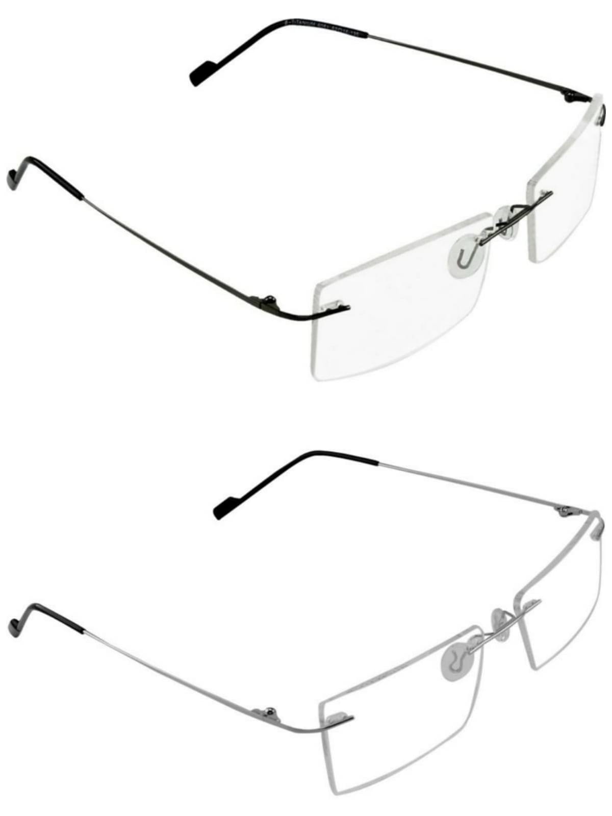     			Admire Multicolor Rimless Rectangular Computer Glasses ( Pack of 2 )