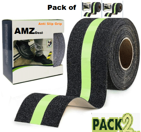 Anti Slip Grip Tape (Pack-2) Non-Slip Traction Tapes With Glow In The Dark Reduce The Risk Of Slipping For Indoor Or Outdoor Stair Tread Step And Other Slippery Surfaces,2 InchX16.4 Foot Anti Slip Grip Tape (Pack-2) Non-Slip Traction Tapes With Glow In The Dark Reduce The Risk Of Slipping For Indoor Or Outdoor Stair Tread Step And Other Slippery Surfaces,2 InchX16.4 Foot