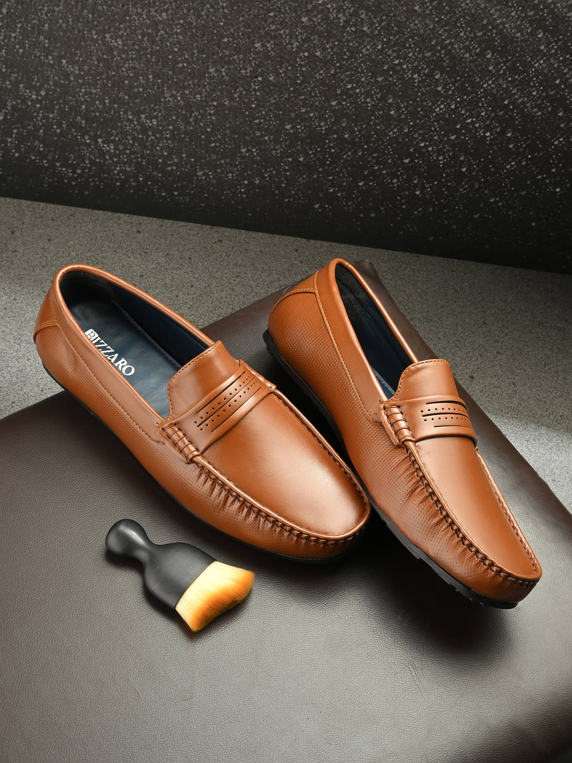     			BIZZARO Tan Men's Slip on Shoes
