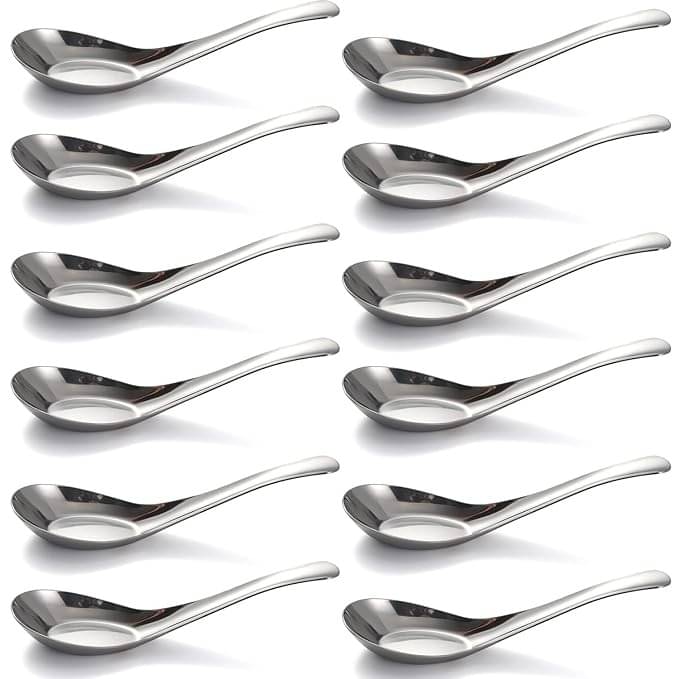     			Dynore Soup Spoon Set of 12 Stainless Steel Soup Spoon Silver ( Pack of 12 )