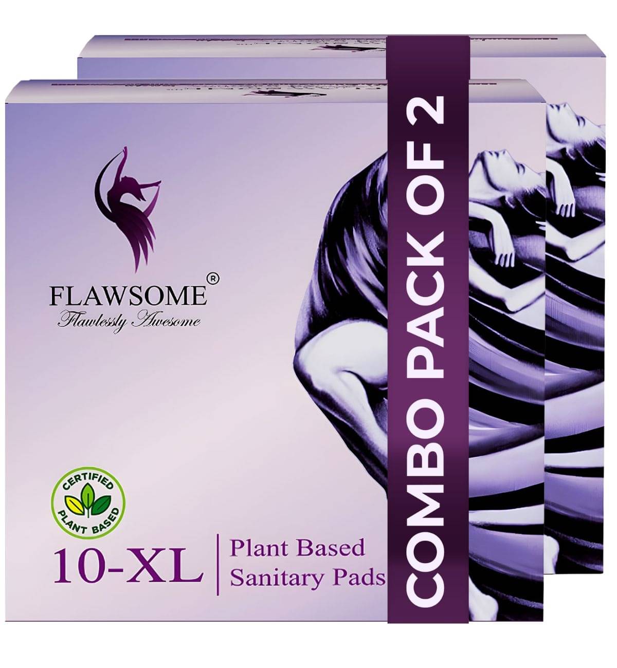 FLAWSOME Cotton XL Pad, Ultra Absorbent, Rash Free, Night Use (Pack of 10) FLAWSOME Cotton XL Pad, Ultra Absorbent, Rash Free, Night Use (Pack of 10)