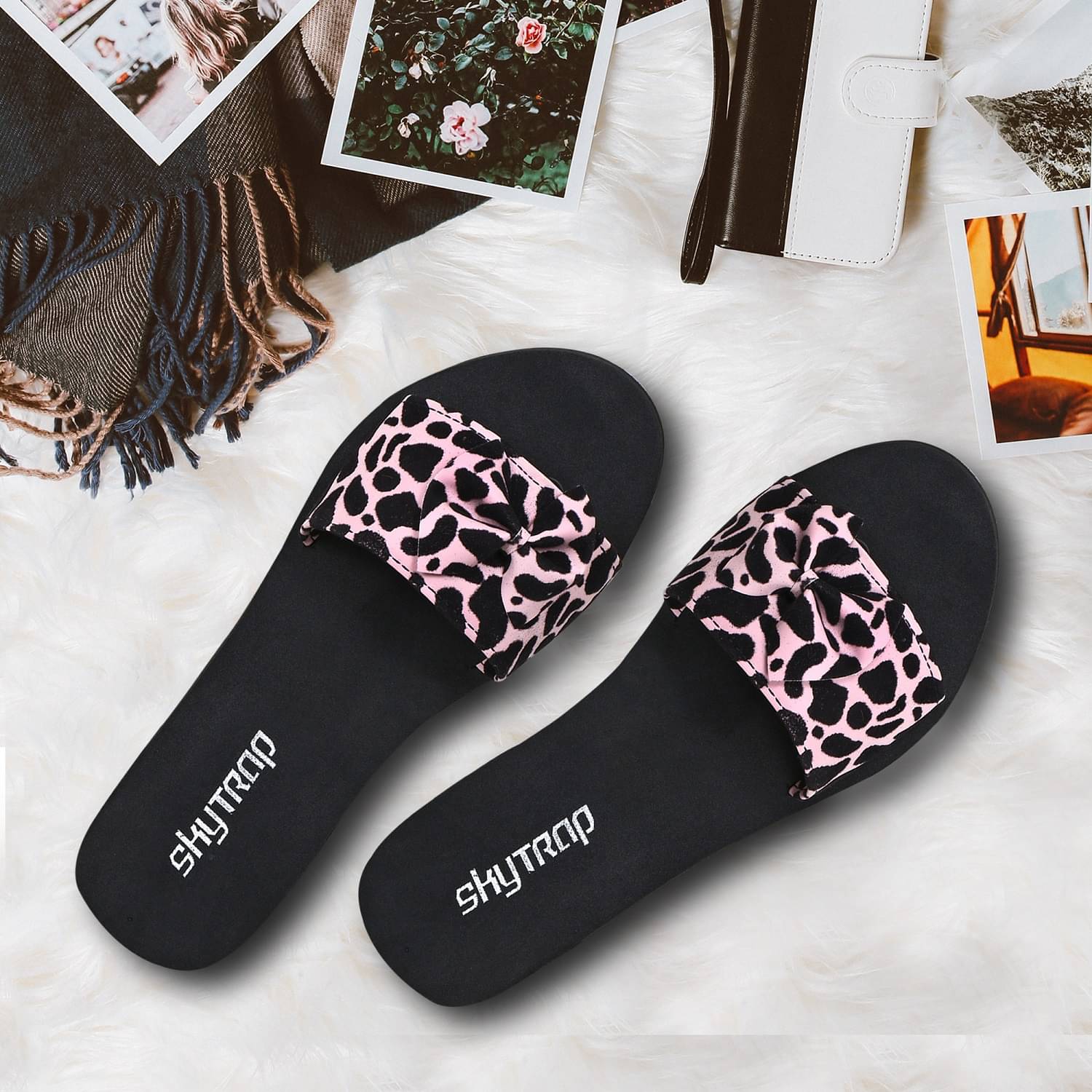     			Feens Pink Women's Slide Flip Flop