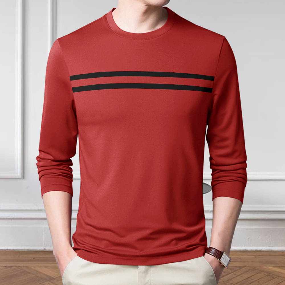 GARBLY Men Cotton Blend Regular Fit Solid T-Shirt ( Red ) GARBLY Men Cotton Blend Regular Fit Solid T-Shirt ( Red )