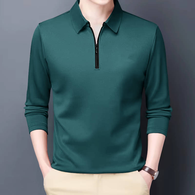     			GARBLY Men Cotton Blend Regular Fit Solid Polo T Shirt ( Green )