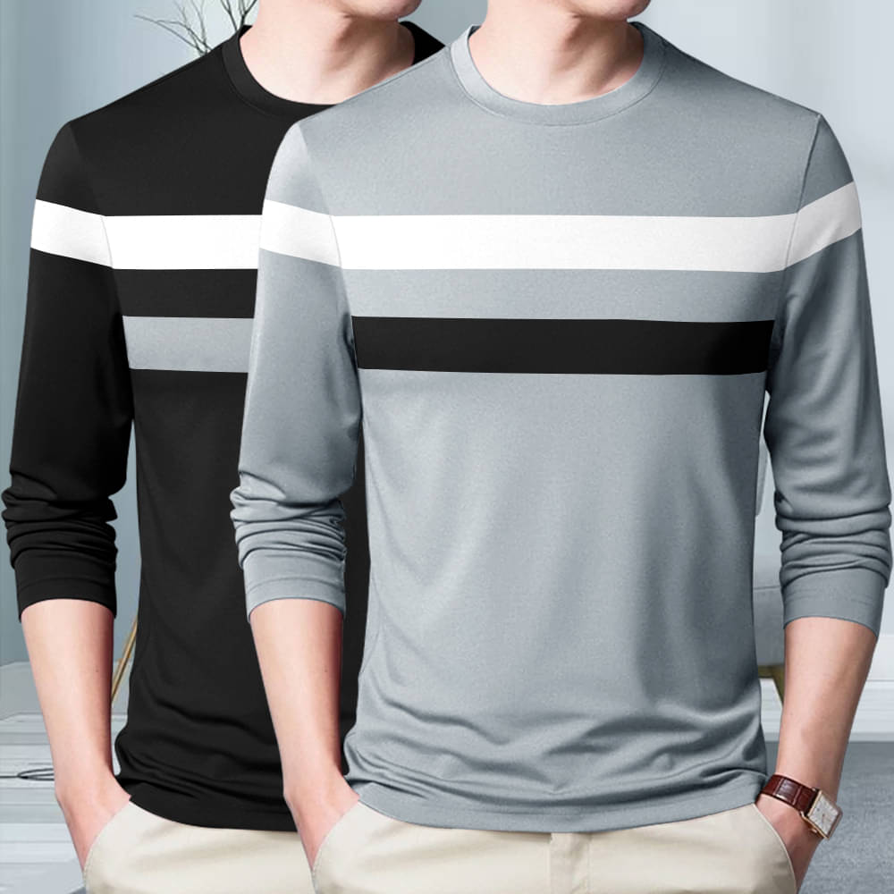 GARBLY Men Cotton Blend Regular Fit Colorblock T-Shirt ( Multicolor10 ) GARBLY Men Cotton Blend Regular Fit Colorblock T-Shirt ( Multicolor10 )