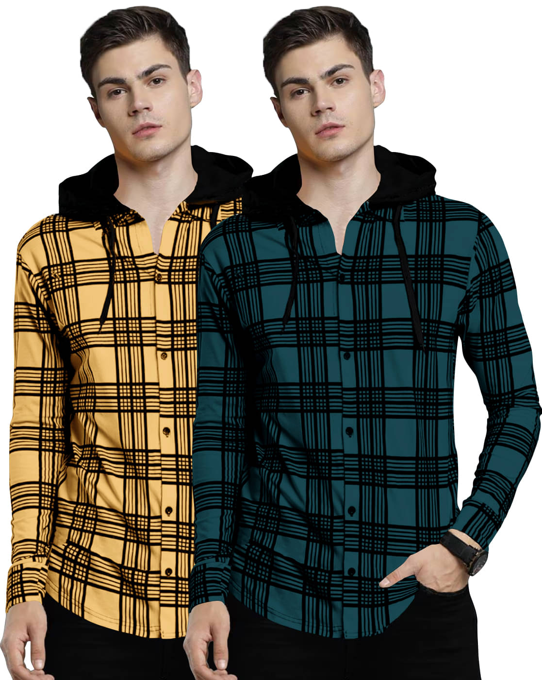     			GARBLY Men Cotton Blend Regular Fit Checks T-Shirt ( Multicolor12 )