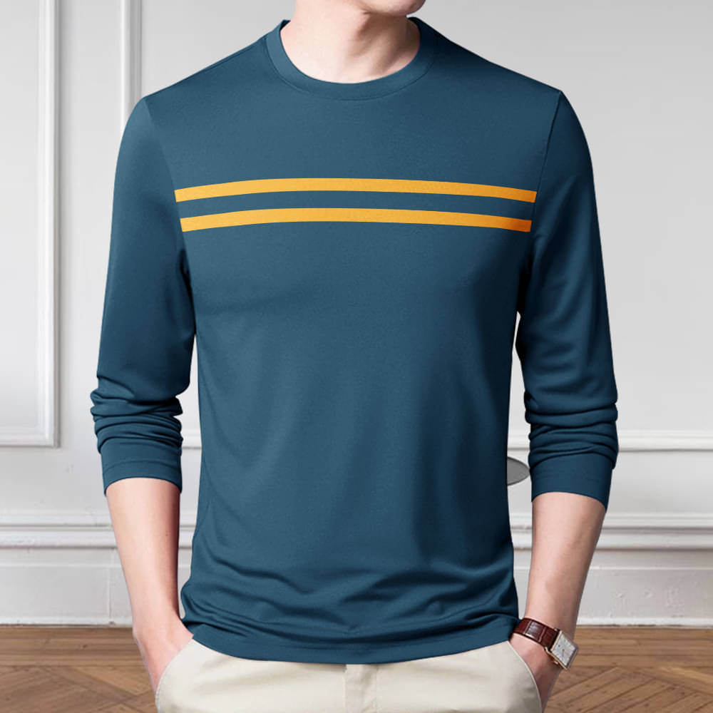     			GARBLY Men Cotton Blend Regular Fit Solid T-Shirt ( Blue )