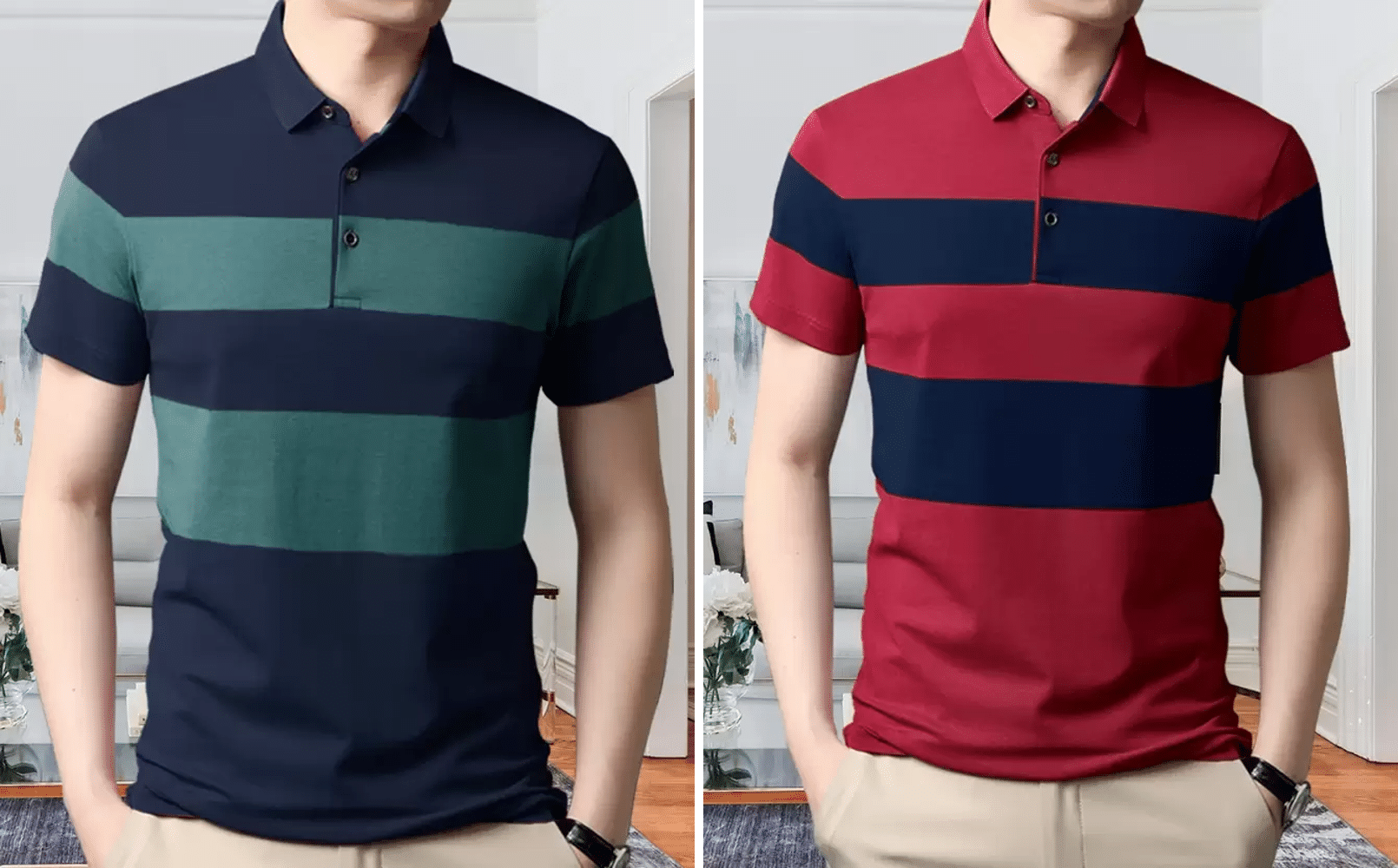     			GARBLY Men Cotton Blend Regular Fit Colorblock Polo T Shirt ( Multicolor14 )