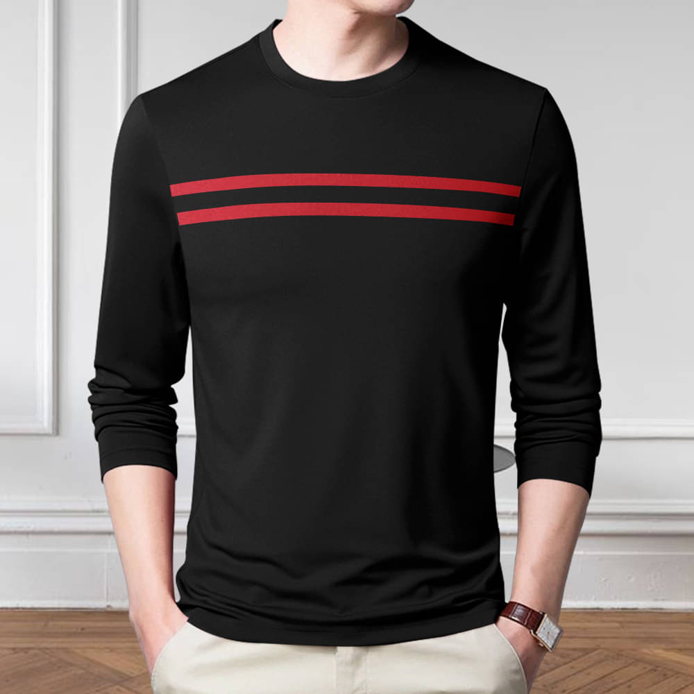     			GARBLY Men Cotton Blend Regular Fit Solid T-Shirt ( Black )