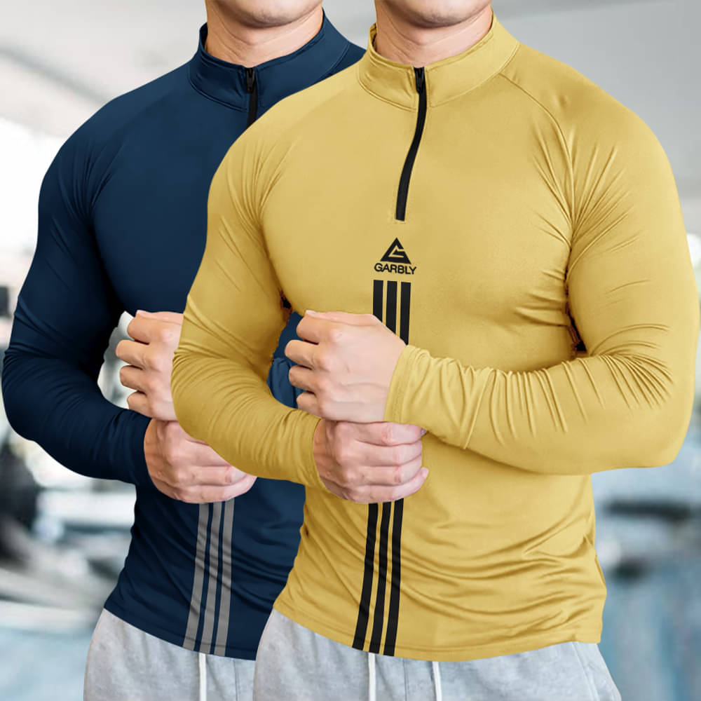 GARBLY Men Polyester Regular Fit Solid T-Shirt ( Navy ) GARBLY Men Polyester Regular Fit Solid T-Shirt ( Navy )