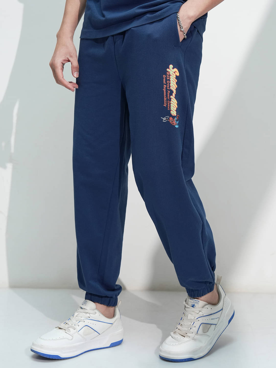     			Highlander Loose Flat Men's Joggers - Blue ( Pack of 1 )