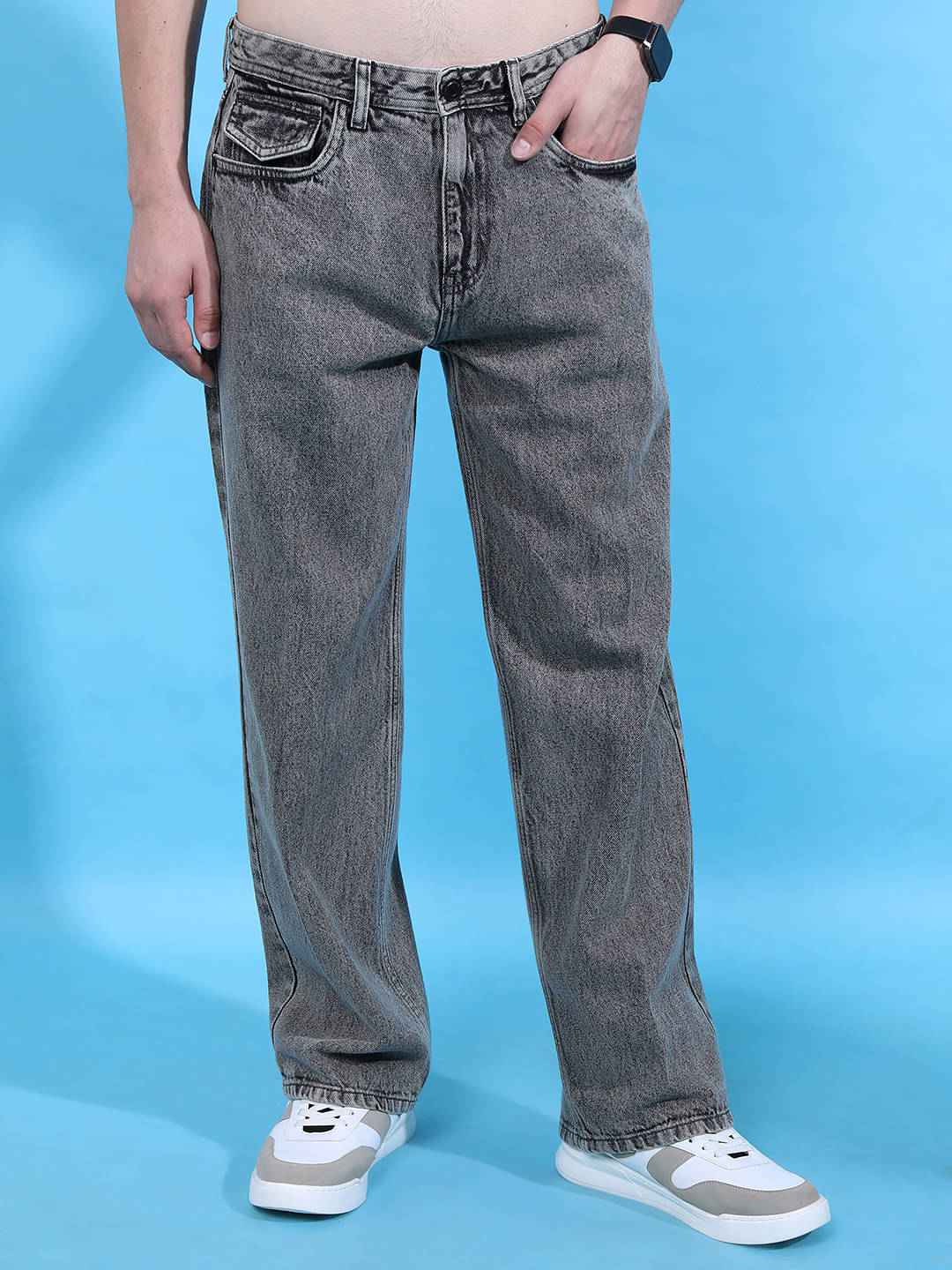     			Highlander Regular Fit Basic Men's Jeans - Grey ( Pack of 1 )