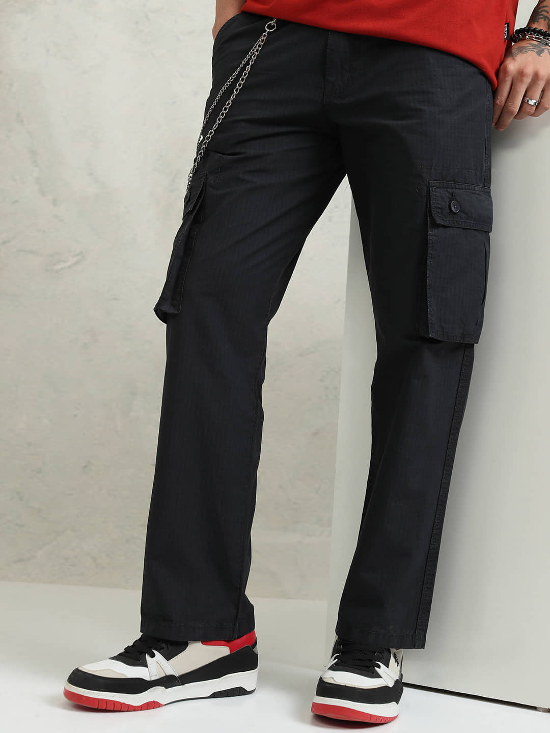 Highlander Regular Flat Men's Cargos - Black ( Pack of 1 ) - Trousers | Buy online on ZillyBuy