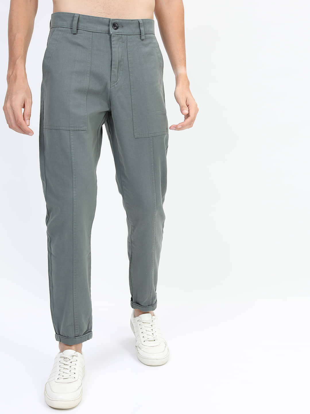 Highlander Regular Flat Men's Cargos - Green ( Pack of 1 ) - Trousers | Buy online on ZillyBuy